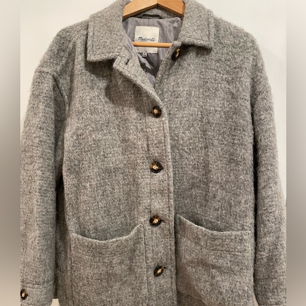 Madewell Wool fuzzy shacket/jacket